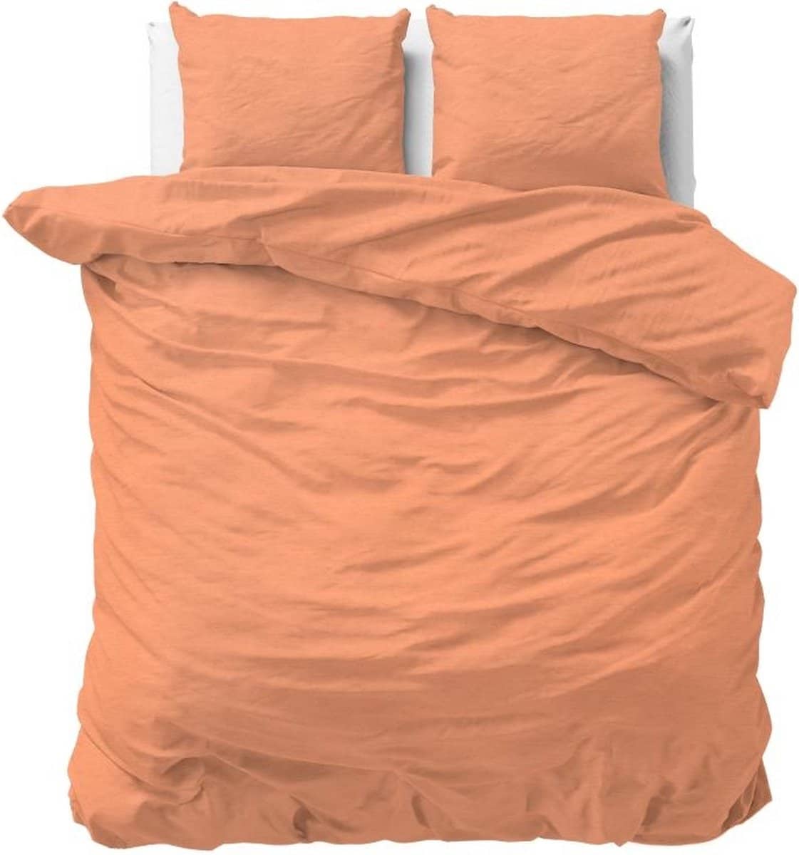Zensation Stone Washed Salmon Pink Dekbedovertrek